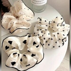 3 piece Elegant French style Chiffon Scrunchies